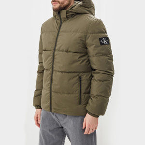 Calvin Klein pánská khaki bunda Hooded - L (371)